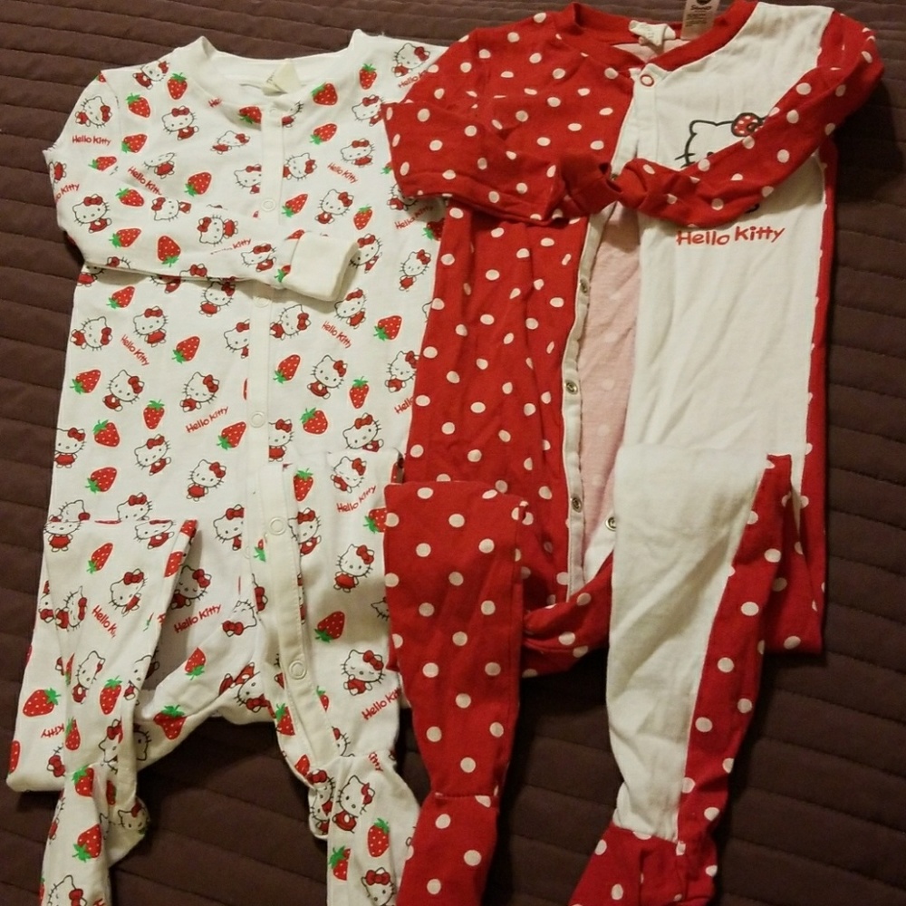 2 piece Hello Kitty onesie toddler pajamas